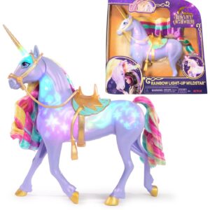 Unicorn Academy - L'Ecole des Licornes - Licorne Interactive Wildstar 28 Cm - Licorne Interactive Sons, Chansons & Lumières - Jouets Inspirés De La Série L'Ecole des Licornes - Jouet Enfant 4 Ans et +