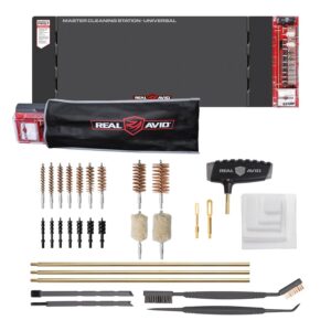 REAL AVID Master Cleaning Station-Centre de Nettoyage Universel pour Armes (de Poing, d’Epaule, Lisses et Rayés) Accessoire Mixte, Noir, no Size