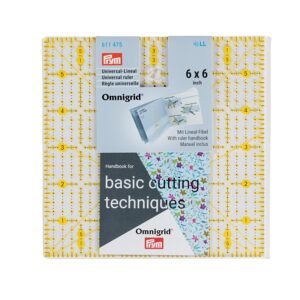 Prym 611475 Règle Universelle, 6x6 Pouces Angle, Plastique, Transparent, 6 x 6 inch