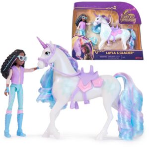 Unicorn Academy - L'Ecole des Licornes - Licorne Glacier + Poupée Layla - Licorne, Poupée Et Accessoires À Collectionner - Jouets Inspirés De La Série L'Ecole des Licornes - Jouet Enfant 4 Ans et +
