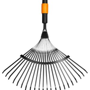Fiskars Balai à Feuilles, Tête D'outil Quikfit, 22 dents, Largeur: 43 cm, dents en Acier, Noir/Orange, Quikfit, 1000644