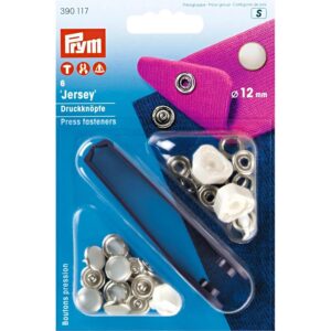 Prym Non-Sew Refill for 390117 Brass Pearl 12 mm, Blanc