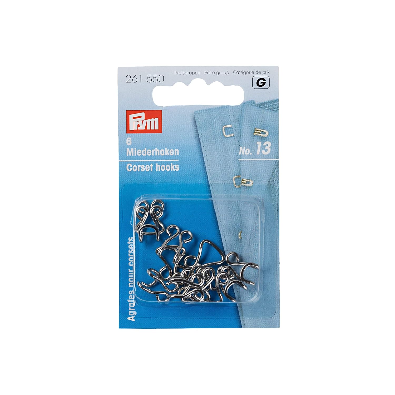 Prym Pym Black No.13 Crochets et Yeux pour Les Corsets - 1 unité