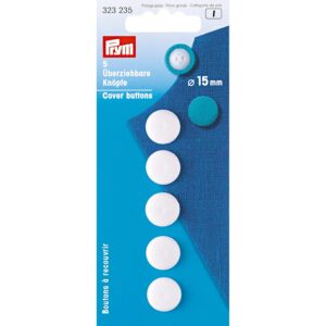 Prym-consumer White Cover Buttons, 15 mm