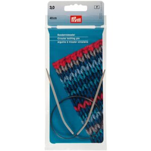 Prym Ferri circolari in alluminio, 40 cm, 3,00 mm, grigio, 3,0 mm