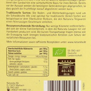 Alternative view of Naturata Lasagne Épeautre Bio 250 g