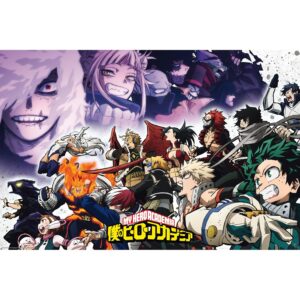 GB eye - MY HERO ACADEMIA Poster Héros vs Vilains (91,5 x 61 cm)