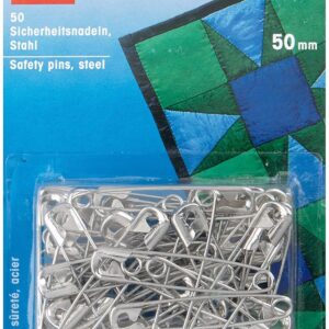 Prym 085463 Épingles de sûreté, 50mm, argenté, 50 pièces