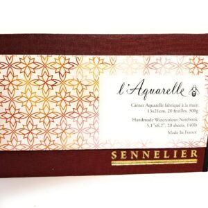 Carnet Aquarelle entoilé spirale 13 x 21 cm 20 feuilles 300g Sennelier