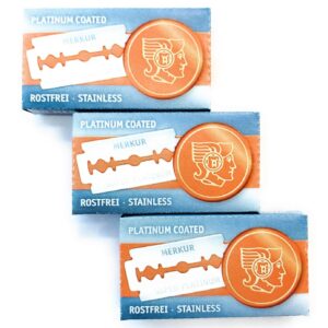 Merkur Lot de 30 lames de rasoir Super Platinum pour rasoir de sécurité, Futur Dovo