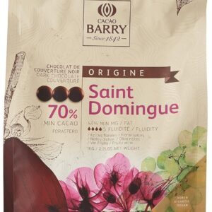 CACAO BARRY CHD-Q70SDO-2B-U73 - 70% Min Cacao Chocolat Saint Domingue Pistoles 1 kg
