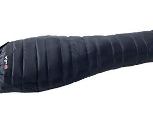 Wilsa Outdoor Sac de Couchage Duvet 6° Sarcophage 210x80 cm, Noir/Rouge, Down Ultralite 300 104011 Droit