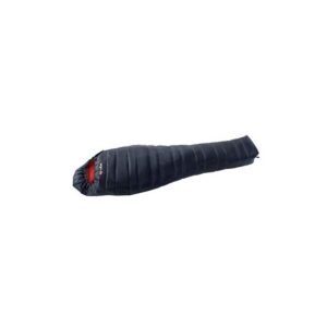 Wilsa Outdoor Sac de Couchage Duvet 6° Sarcophage 210x80 cm, Noir/Rouge, Down Ultralite 300 104011 Droit