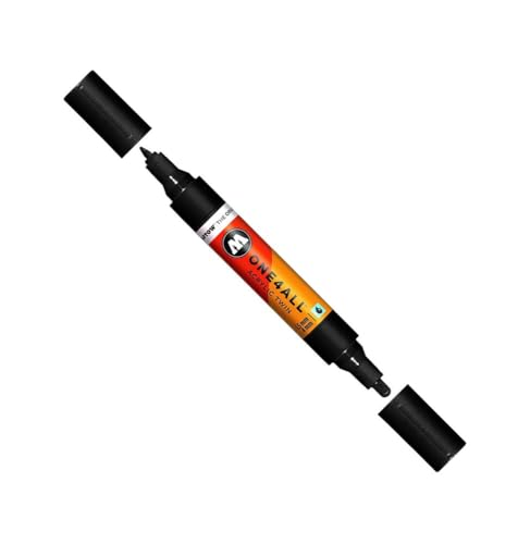 MOLOTOW One4All — Marqueur acrylique double pointe noir signal
