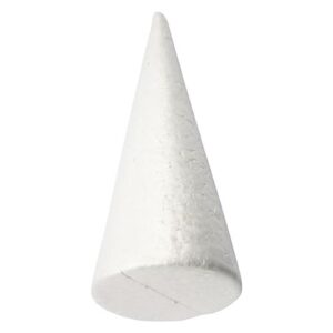CREATIV — Cône en polystyrène blanc 35 cm