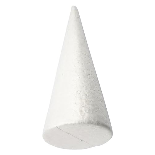 CREATIV — Cône en polystyrène blanc 35 cm