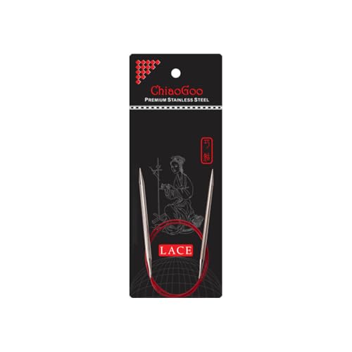 CHIAOGOO RED Lace — aiguille circulaire à tricoter 40 cm 3 mm