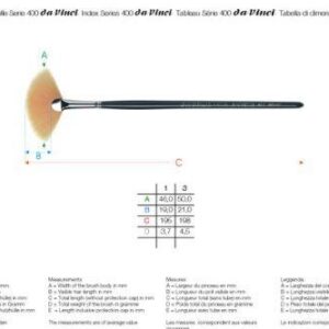 Alternative view of DA VINCI Nova 400 — Pinceau éventail fibre synthétique n°1