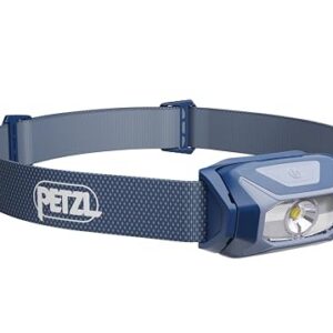 PETZL - Lampe frontale TIKKINA - 300 lumens, Bleu, Trois niveaux d'éclairage