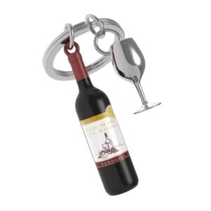 METALMORPHOSE — Porte-clés bouteille de vin et verre