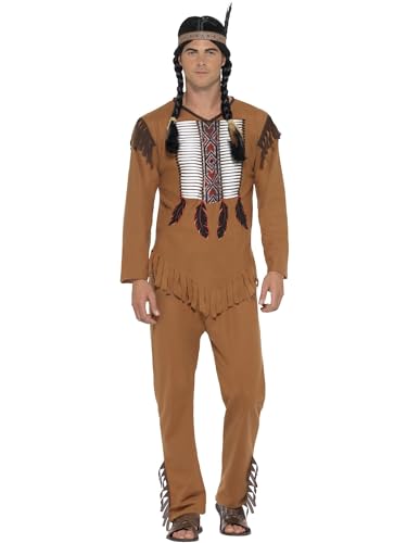 SMIFFYS — Costume guerrier amérindien marron adulte