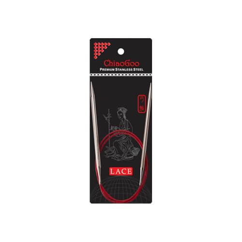 CHIAOGOO RED Lace — aiguille circulaire 100 cm 3,00 mm