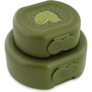 TRIXIE Mr. Dino — Lot de 2 boîtes à goûter à clip