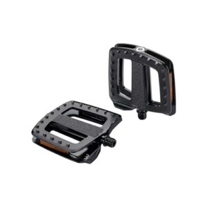 BBB Cycling ErgoBase HP BPD-49 Pédales de vélo ergonomiques en Aluminium à Grande Plate-Forme pour vélos urbains, Cargo et électriques Noir