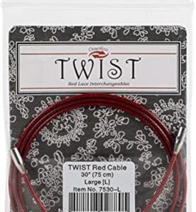 CHIAOGOO Twist RED — Câble pour aiguilles circulaires L 75 cm