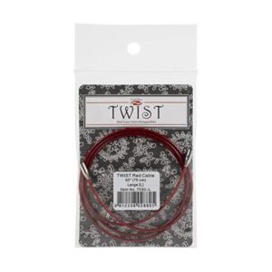 CHIAOGOO Twist RED — Câble pour aiguilles circulaires L 75 cm