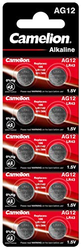 CAMELION — Blister de 10 piles bouton AG12/LR43/386