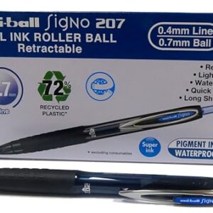 Uni-Ball Rollerball Encre gel Signo UMN-207E Bleu 0,7 mm Boîte de 12 unités