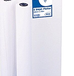 CLAIREFONTAINE — Rouleau papier traceur 0,61 x 50 m 80 g x6