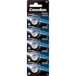 CAMELION — Lot de 5 piles bouton lithium CR1220 3 V