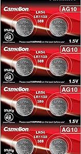 CAMELION — Blister de 10 piles AG10 / LR54 / LR1130 / 389