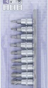 Alternative view of BGS 2164 — Jeu de douilles à embouts Torx 1/4" 9 pièces