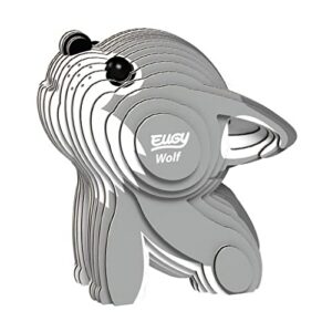 EUGY Loup — puzzle 3D en carton recyclé dès 6 ans