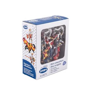 PAPO Mini Knights — Tube de 12 figurines peintes à la main