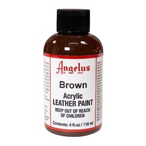 ANGELUS — Peinture acrylique pour cuir marron 4 oz
