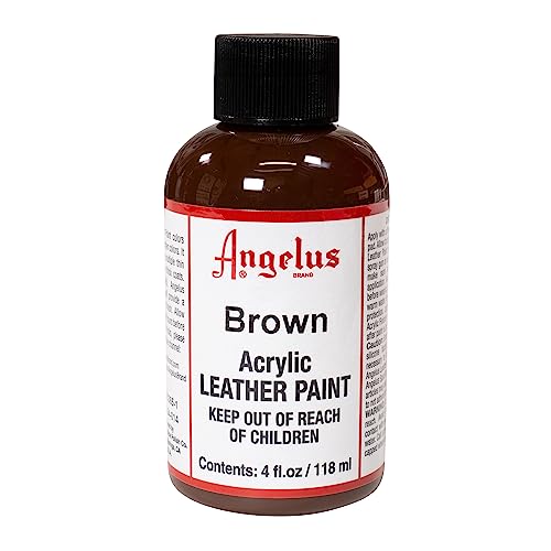 ANGELUS — Peinture acrylique pour cuir marron 4 oz