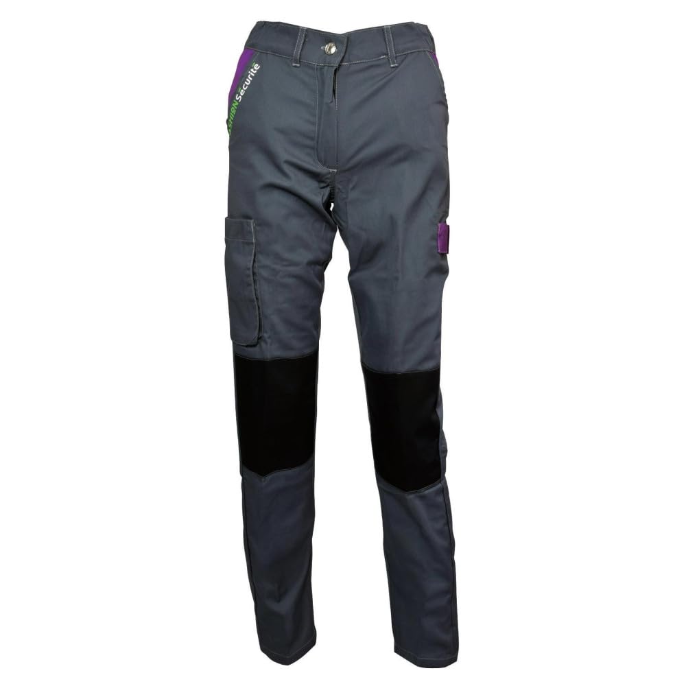 FASHION — Pantalon de travail femme gris et violet