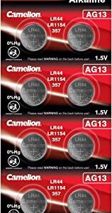 CAMELION — 10 piles bouton AG13 LR44/LR1154/357 sans mercure