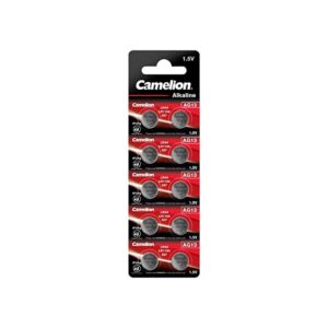 CAMELION — 10 piles bouton AG13 LR44/LR1154/357 sans mercure