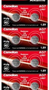 CAMELION — Lot de 10 piles bouton AG7 LR57/LR926/395