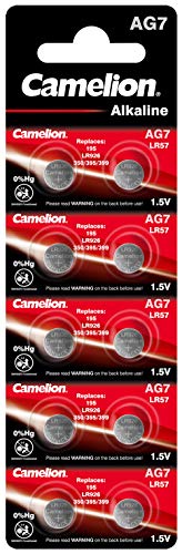 CAMELION — Lot de 10 piles bouton AG7 LR57/LR926/395