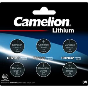 CAMELION — Lot de 6 piles bouton CR2032/CR2025/CR2016
