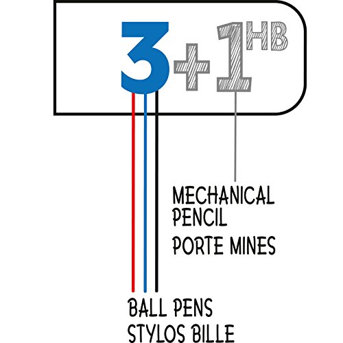 BIC 4 Couleurs 3+1 HB — Stylo-bille rétractable et porte-mines – Image 6