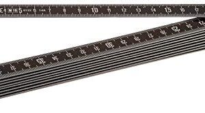 METRICA — Mètre pliant aluminium 2 m noir