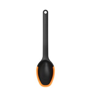 Fiskars Cuillère en silicone, Longueur : 29 cm, Plastique/Silicone, Functional Form, Noir/Orange, 1027299