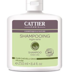 CATTIER — Shampooing cheveux gras bio à l’argile verte 250 ml x2
